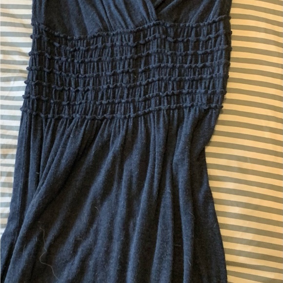 Navy blue Max Studio casual mini dress/beach cover up - Picture 2 of 3